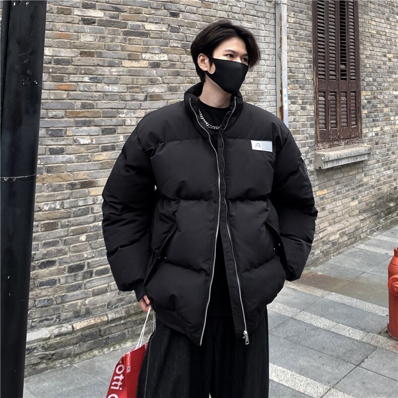 潮美式刺绣字母棉服外套男女宽松百搭情侣棒球服外套棉衣冬p108,男装棉衣,电商C307