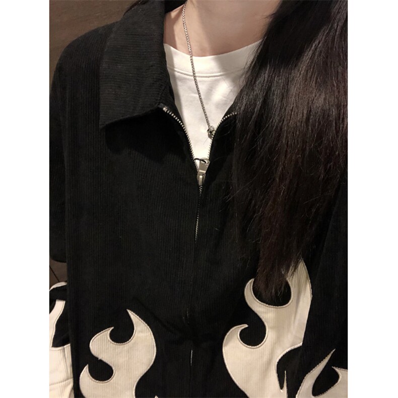 【有货】火焰灯芯绒外套男高级感美式夹克JK7801LL-特P70,男装夹克,星座1007（原301D）