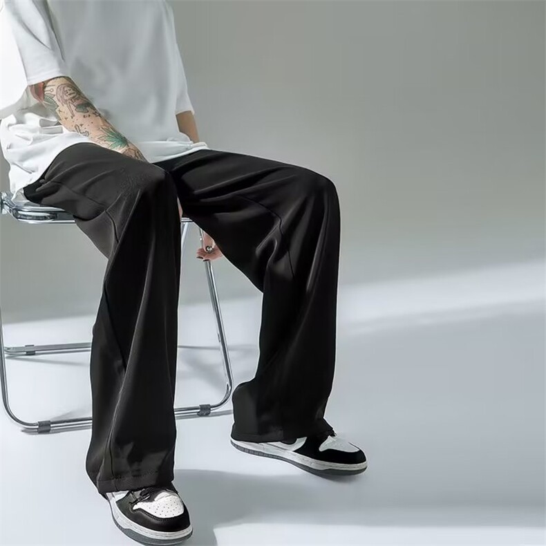 运动裤时尚潮牌新款夏季长裤宽松型青春流大码冰丝裤A788P20图片