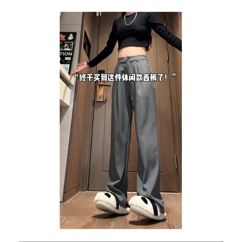 加绒加厚黑色西裤男女秋冬季阔腿裤直筒宽松休闲长裤K2666JR-P55,男装休闲裤,星座1109-3