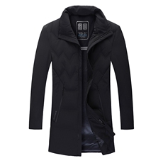 冬季新款羽绒服中年男士立领常规厚款90%羽绒外套KCN20829-5-P220，男装羽绒服，电商B212（原钱塘6029）