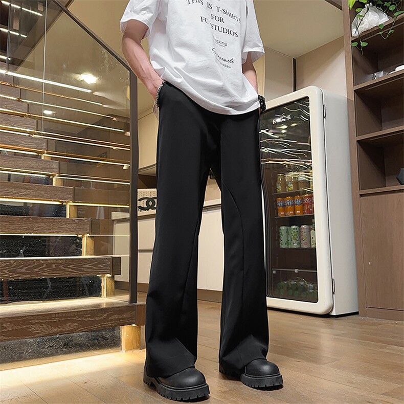 直筒休闲西裤男潮牌高街夏季垂感宽松阔腿基础款百搭运动裤子,男装西裤,星座410-6（原星座1304-1）