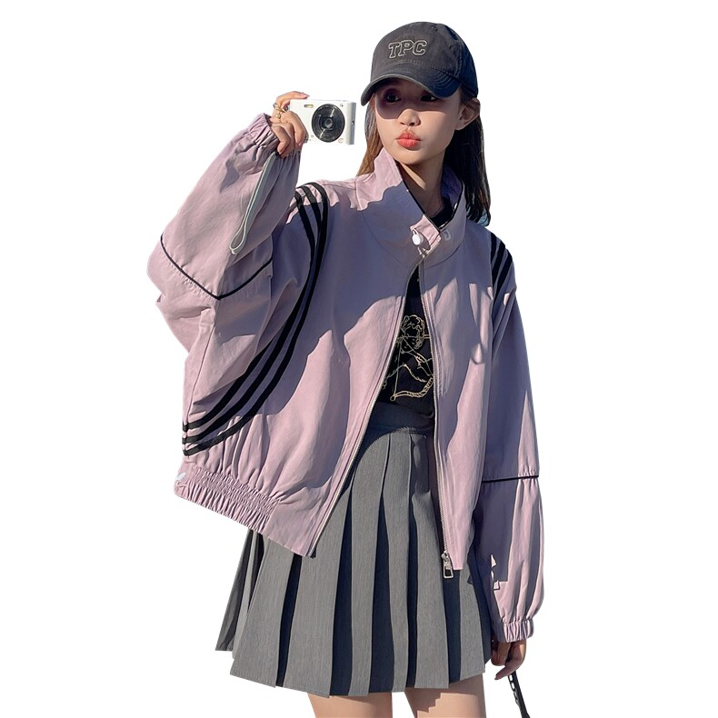 2026春秋装新款撞色织带宽松时尚通勤小外套女潮182-8531P125K188,女装短外套,帛香坊