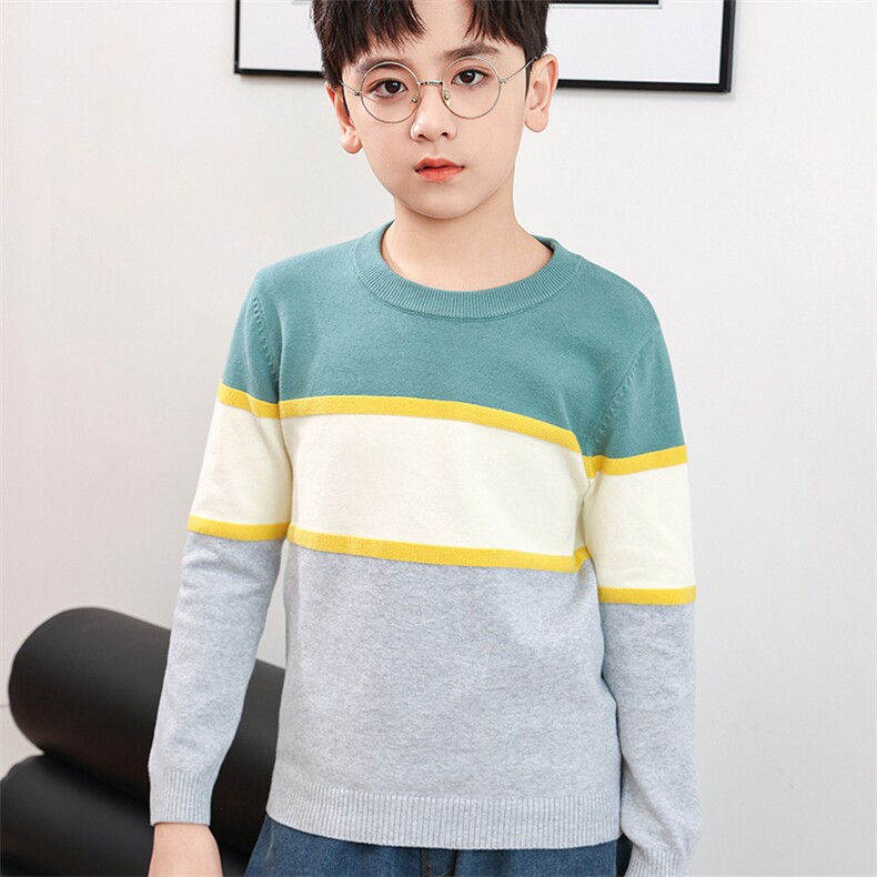 儿童毛衣男童纯棉打底衫秋冬款洋气针织衫男童长袖上衣圆领,童装儿童针织衫,暖姿羊绒童装店
