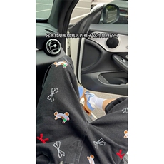 B221美式ins高街宽松小狗刺绣七分牛仔裤短裤LK25534-特P45控78，男装牛仔裤，电商B221