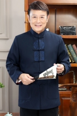 汉服老年人唐装爸爸秋冬爷爷外套夹克2022风男装YDC9003-P115，男装夹克，星座1105-3