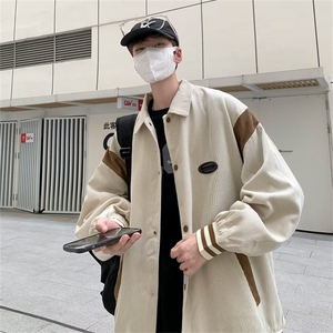 秋季宽松韩版情侣潮牌ins衬衫外套美式vibe灯芯绒外套男W3651-P57图片