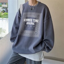 秋季新款圆领卫衣男秋季腰果花宽松套头大码外套A071-W559-P40，男装卫衣，电商A071