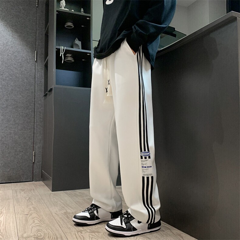 2025春季青少年纯棉休闲潮牌条纹运动裤子XZ301b-2-CK627特P35,男装休闲裤,星座301B-2（原A443-1）