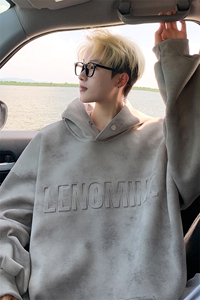 供抖音 大400克重磅连帽百搭男卫衣X416B-1-WY938-P55限78图片