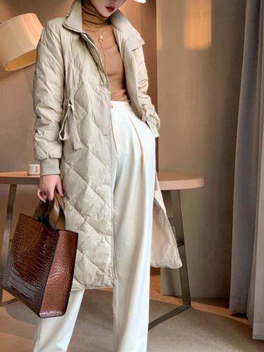 秋冬三色拼接个性羽绒服，女装羽绒服，Q.P