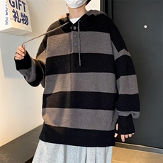 2024秋冬刺绣圆领毛衣男女复古宽松情侣百搭针织线衣，男装针织衫/毛衣，星座716-4
