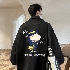 麂皮绒夹克男大码立领褂子外套JK85240-P68加绒款-P78，男装夹克，电商A040