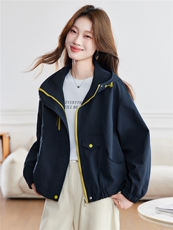 现货！2026年春季女士休闲风短款小衣防风外套，女装短外套，沐七七