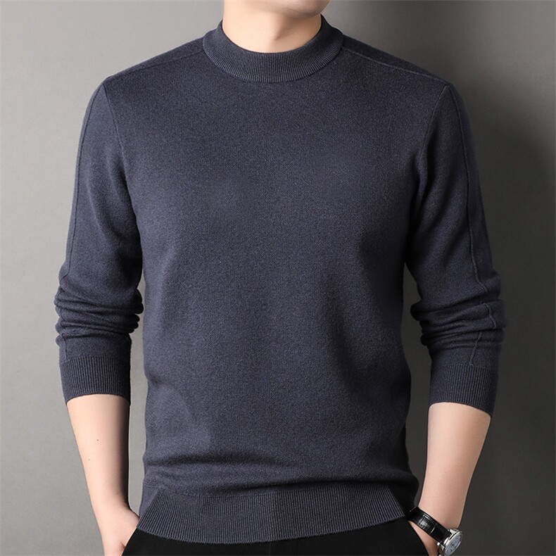 羊毛基础半高领男士羊毛衫打底衫主推,男装T恤,钱塘207-1