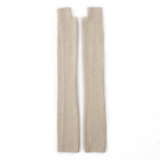 2025年秋季新款百搭女士坑条双股加厚保暖长款半指手套，手套，窄众羊绒