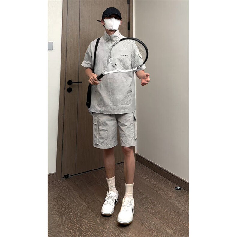 时尚套装，抖音得物现货，可送样，A061-AA01170-特P60-视频截图,男装休闲套装,电商A061