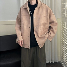 现货-设计感时尚鹿皮绒外套男宽松休闲呢子夹克A351-A130-P125，男装夹克，电商A351