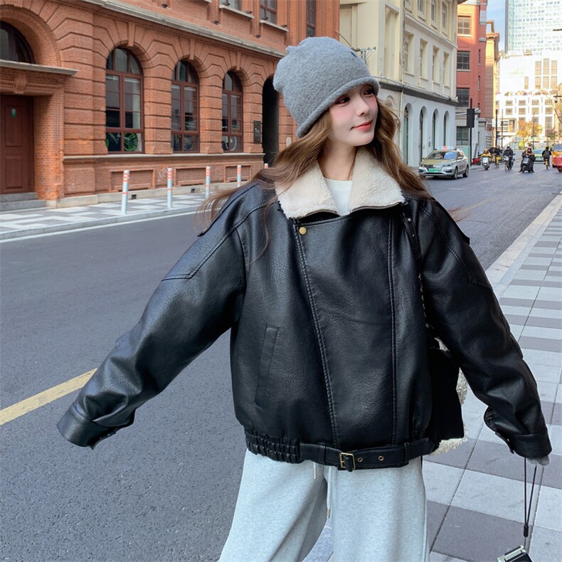 大货已出羊羔毛领90绒皮衣2C090-9027-P265-K398,女装短外套,2C090
