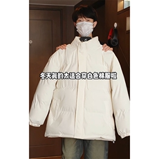 宽松加厚港风立领棉衣外套男士青少年保暖抽绳棉袄M2911特P45控68，男装棉衣，电商A001