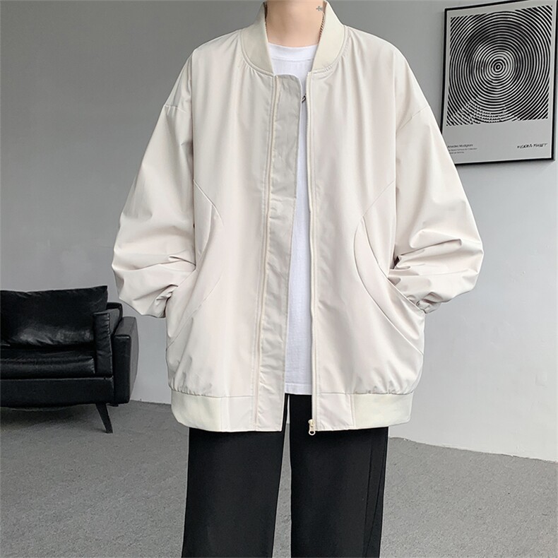 M-8XL春季棒球服外套男大码立领飞行员夹克潮牌休闲衣服JK001P65,男装夹克,电商B312