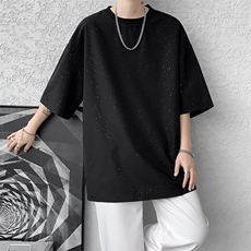 8XL-M特大码满天星短袖T恤男亮片oversize港风半截袖DX316P16，男装T恤，电商D206-1