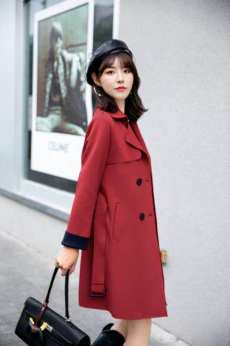 春装订货款：空气层面料休闲外套风衣M到XXL，女装风衣，拉思维加丝