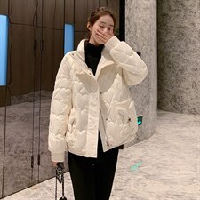 新品90白鸭绒图案都是爱你的形状现货-305-款号A817-P275K388，女装羽绒服，浙宝305