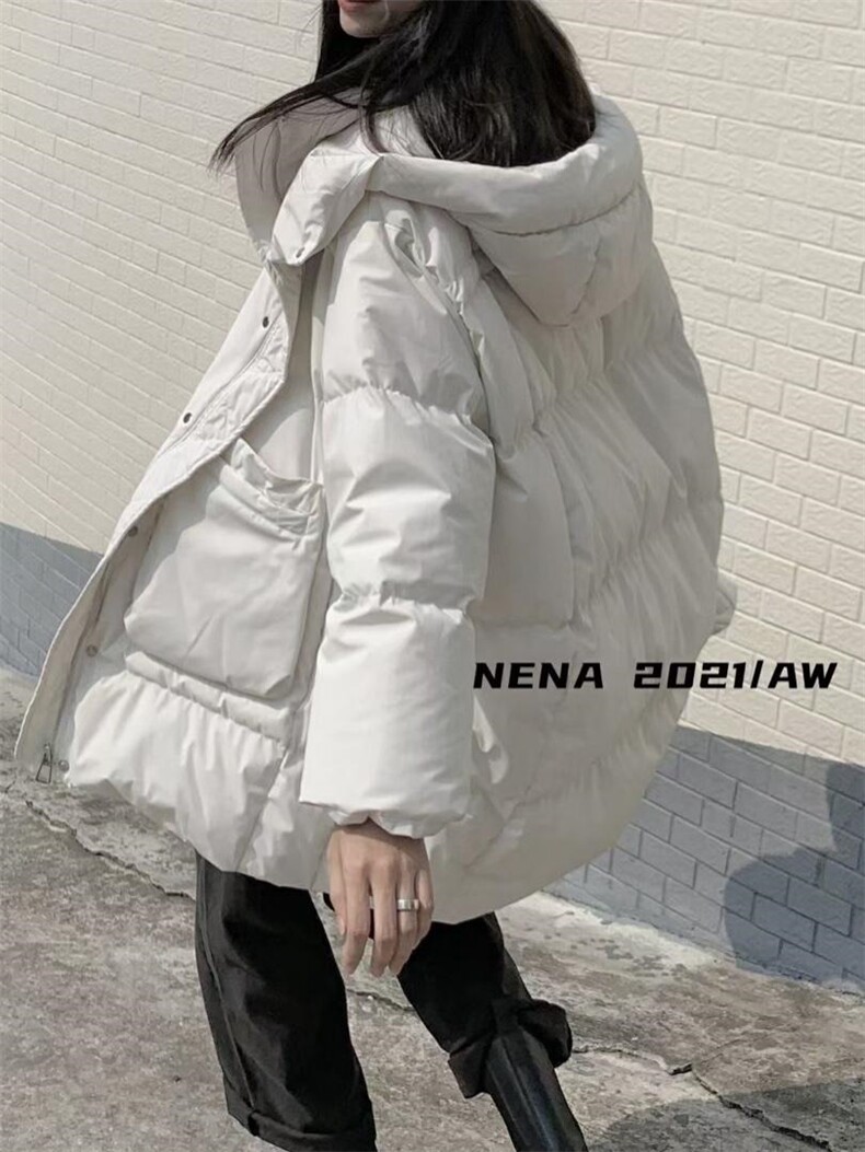 立领连帽羽绒服，女装羽绒服，里奈(1F)