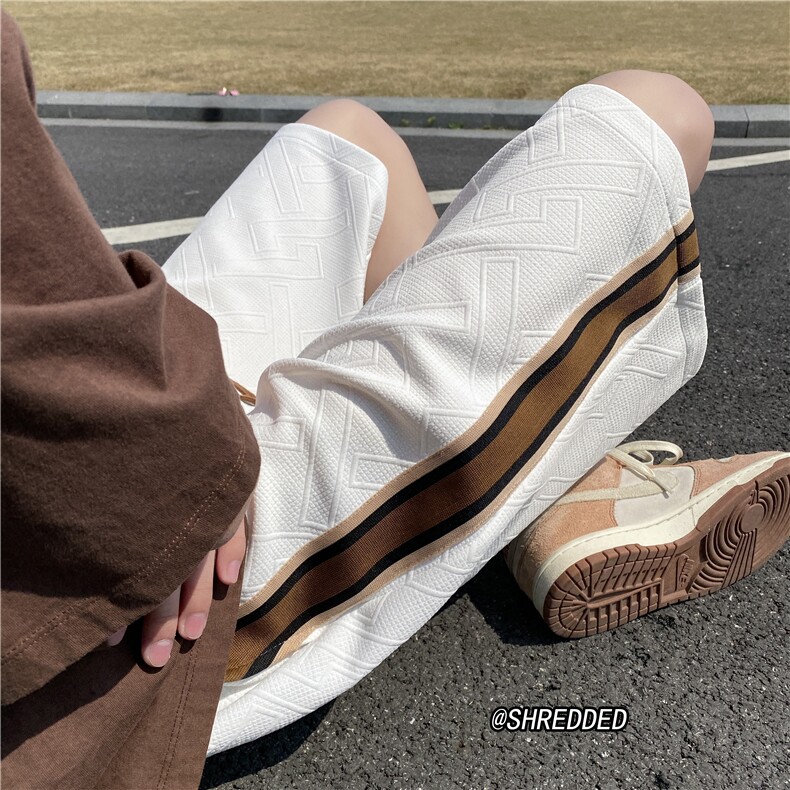 夏季男生舒适透气短裤冰丝裤休闲条纹五分裤B315-K23227-p40控55,男装休闲裤,电商B315