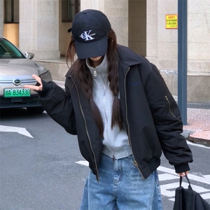 A590-P95 美式高街复古飞行员夹克秋冬季夹棉棒球服外套棉衣图片