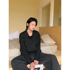 网图现货美式复古麻花毛衣男款秋冬慵懒风针织衫内搭长袖特P53，男装针织衫/毛衣，电商C306-1
