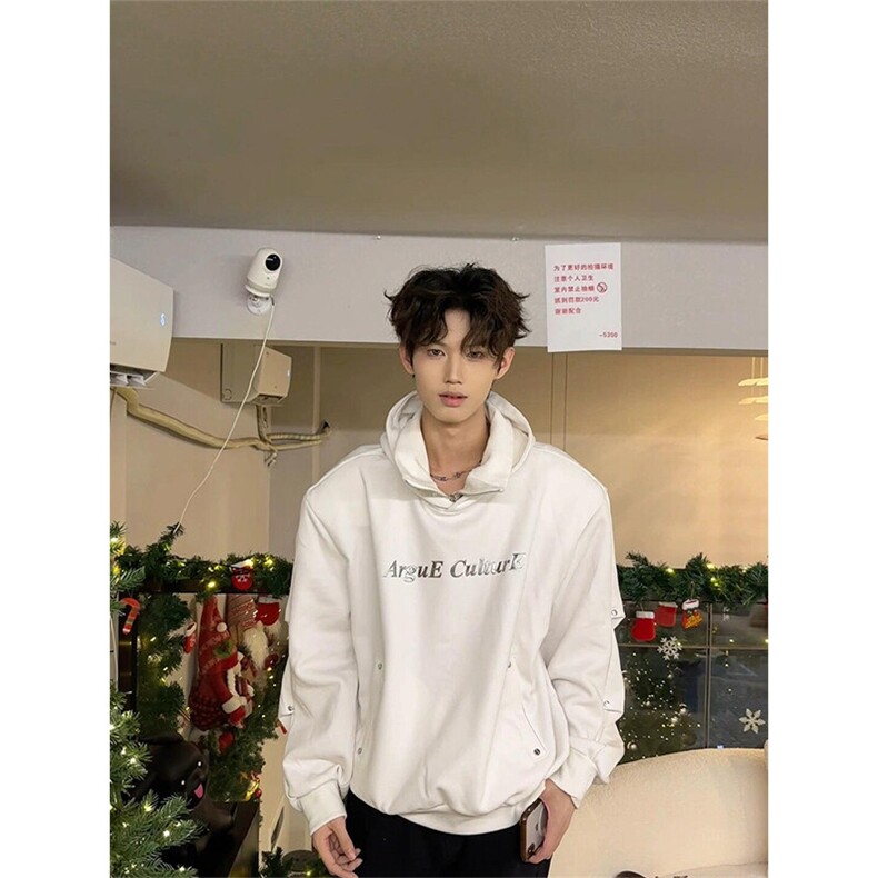 半拉链星空卫衣潮牌欧美街头重磅连帽衫外套WY08特P62，女装短外套，星座908-1