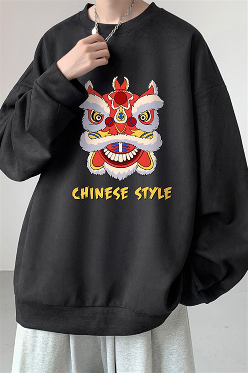 麂皮绒卫衣男大码重磅长袖t恤男JW81185-P35加绒款P45,男装卫衣,电商A040