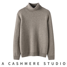 2025秋冬百搭时尚简约厚款高翻领马鞍肩羊绒衫，女装羊绒衫，珍丝贝尔