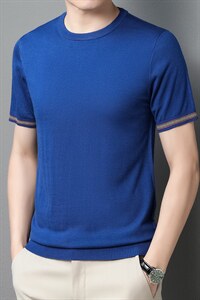 男装2023夏季新款男士polo衫短袖圆领纯色商务宽松t恤男图片