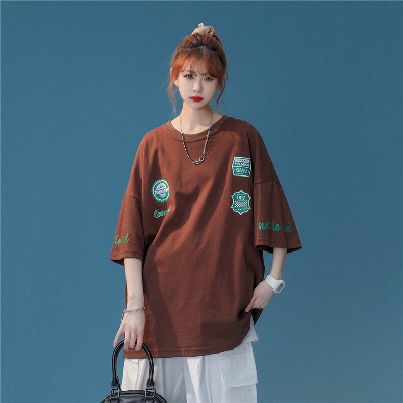 1中性风港风日系休闲情侣大码潮风短袖T恤DT7638P30控45,男装T恤,星座226-2