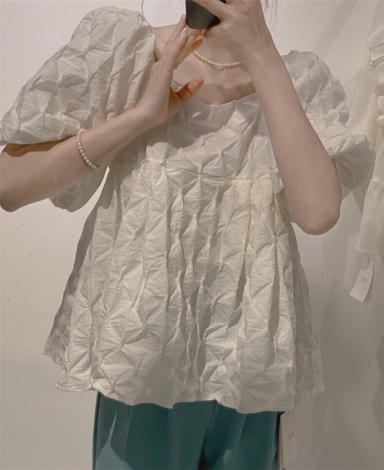 肌理感娃娃衫，其它，驿谷