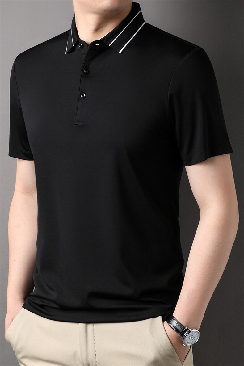 夏季新品休闲百搭宽松潮流翻领透气上衣男士短袖运动服HXF731-P83,男装Polo衫,星座1105-3
