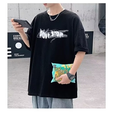 1506/QB16800/P24时尚字母印花多色短袖T恤男ins潮情侣简约上衣，男装T恤，星座1506