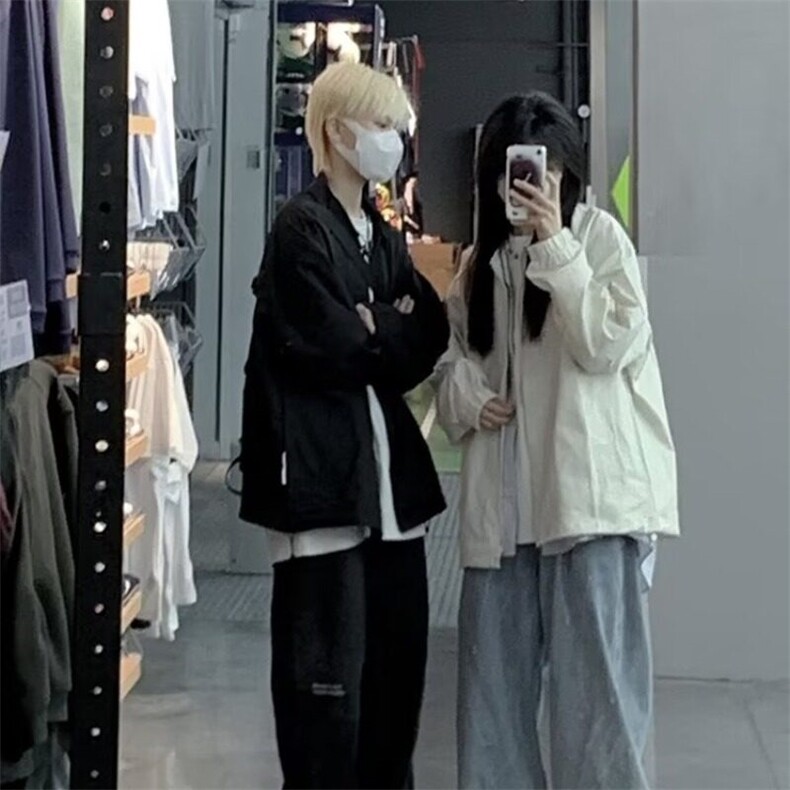 美式复古廓形短款立领加厚飞行员棒球服外套夹克春秋情侣款,男装夹克,星座506A