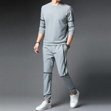 长袖T恤套装时尚休闲长袖运动两件套男士2023春秋季新款男装，男装休闲套装，电商B212（原钱塘6029）
