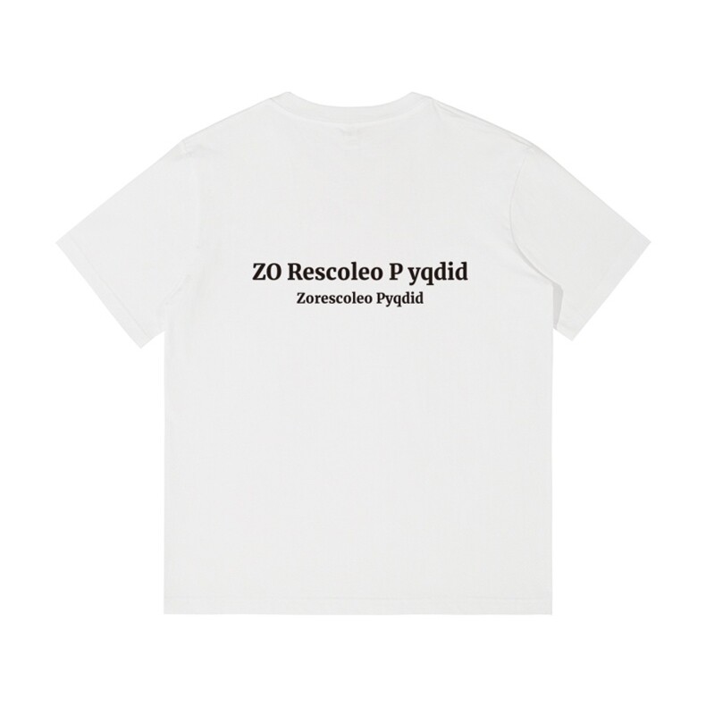 2024新款潮流230克美式英文字母短袖男士潮牌上衣服半袖情侣装,男装T恤,电商A110