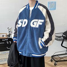 冬款加厚颗粒绒棉衣羊羔绒时尚棒球服外套男女8108-P120控价158，男装棉衣，电商A441-1