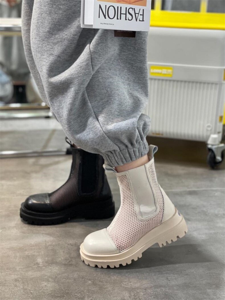 2021夏季新款韩版时尚潮流百搭真皮马钉靴，其它，她他麦