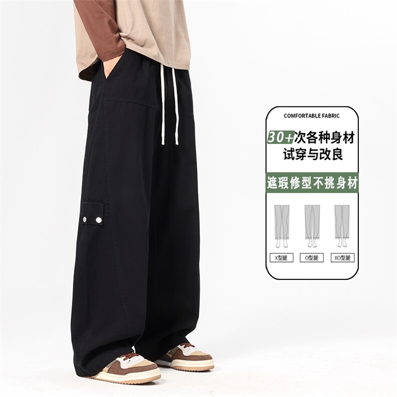 2025秋新款工装休闲裤男宽松直筒阔腿休闲百搭潮流长裤K6652-P60,男装工装外套,星座610（原A335）