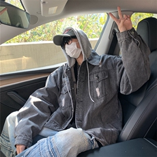 美式牛仔夹克男装秋季高街hiphop港风外套复古潮牌上衣JK556-P75，男装工装外套，星座1103-3
