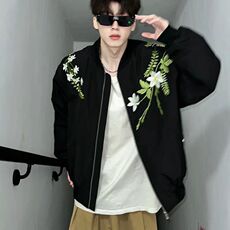 1506-1/JJ2731/P46美式复古花卉印花飞行夹克，男装夹克，星座1506-1