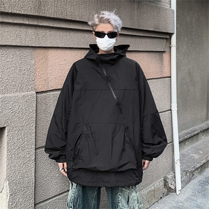 秋款男连帽夹克侧边开叉口袋拉链休闲外套JK8276 P65图片