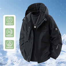 山系户外连帽冲锋衣外套情侣款防风防水工装夹克登山服9596-P45，男装夹克，星座1403A